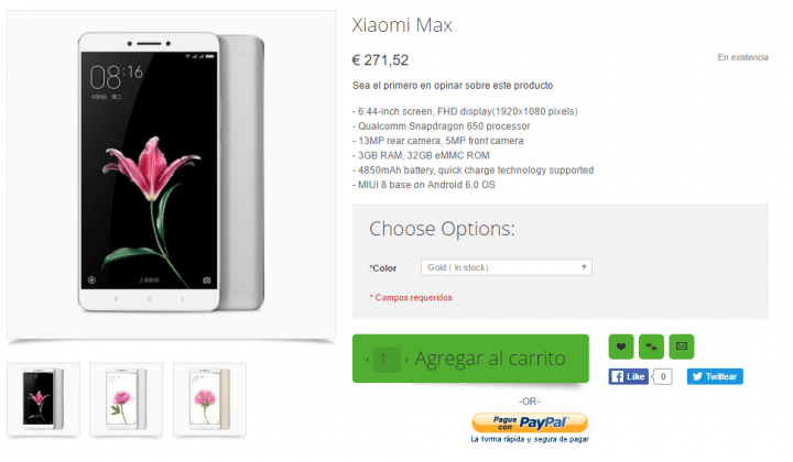 Imagen - Conoce que tiendas venden el Xiaomi Mi Max