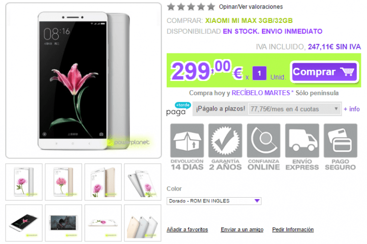 Imagen - Conoce que tiendas venden el Xiaomi Mi Max