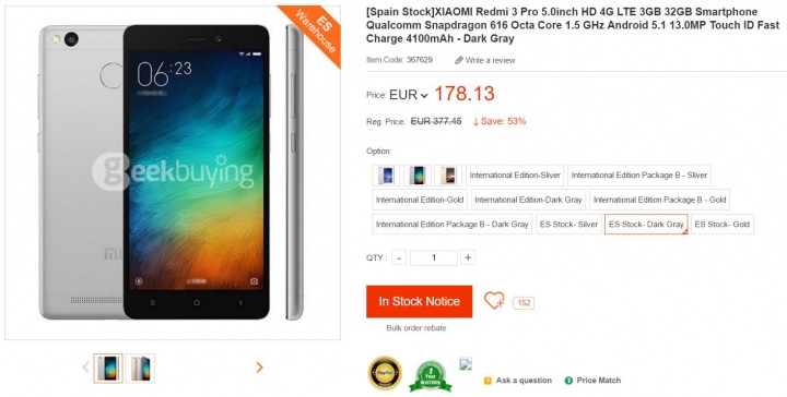Imagen - 5 tiendas d&oacute;nde comprar el Xiaomi Redmi 3 Pro