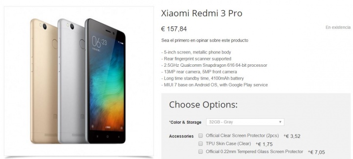 Imagen - 5 tiendas d&oacute;nde comprar el Xiaomi Redmi 3 Pro