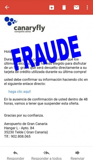 Imagen - Cuidado con los falsos correos de Canaryfly
