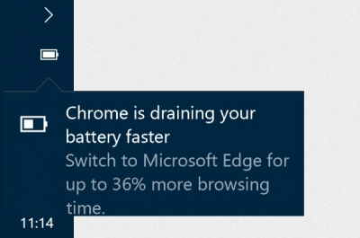 Imagen - Windows 10 notifica a los usuarios de Chrome para que usen Edge
