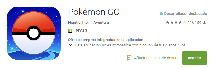 Imagen - C&oacute;mo solucionar que Pok&eacute;mon Go no es compatible con ninguno de tus dispositivos
