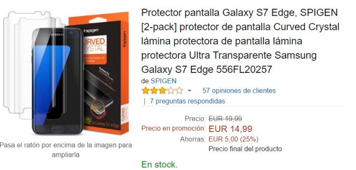 Imagen - 7 protectores de pantalla para el Samsung Galaxy S7 Edge