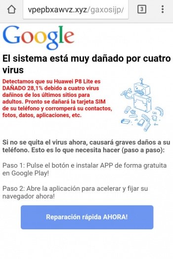 Imagen - Cuidado con el aviso &quot;El sistema está muy dañado por cuatro virus&quot;