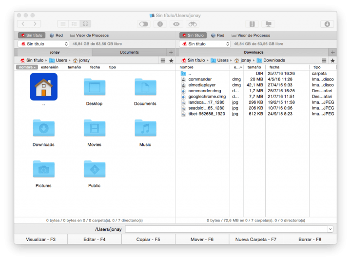Imagen - Review: Commander One, un administrador de archivos con pesta&ntilde;as para OS X