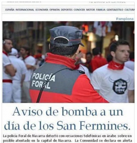 Imagen - Se extiende por WhatsApp una amenaza de bomba en Sanfermines