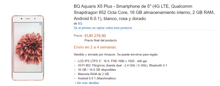 Imagen - D&oacute;nde comprar el bq Aquaris X5 Plus