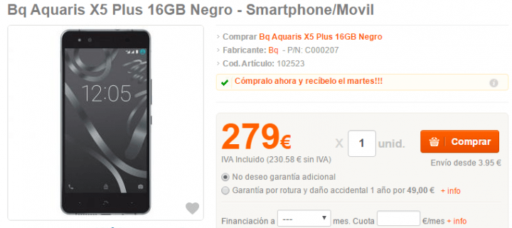 Imagen - D&oacute;nde comprar el bq Aquaris X5 Plus