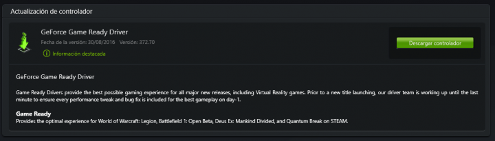 Imagen - Descarga los nuevos drivers GeForce 372.70 WHQL Game Ready