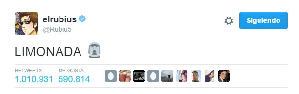 Imagen - El Rubius supera un millón de RTs con el tweet &quot;Limonada&quot;