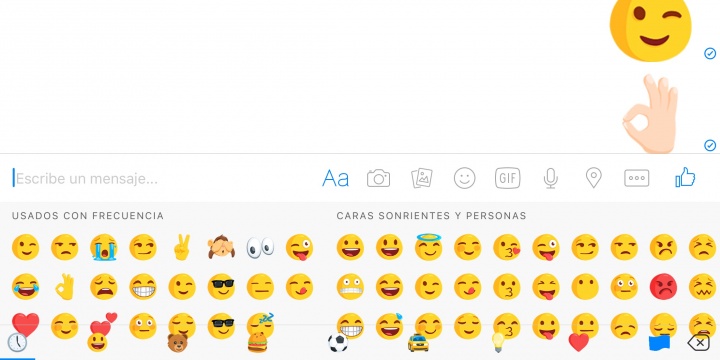 Imagen - Facebook Messenger ya permite enviar emojis gigantes