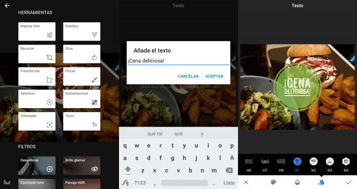 Imagen - Descarga Snapseed 2.8 con filtros de texto