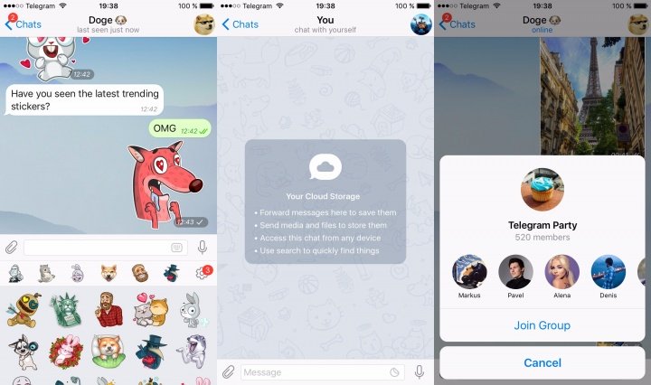 Imagen - Telegram a&ntilde;ade stickers destacados, almacenamiento personal y m&aacute;s