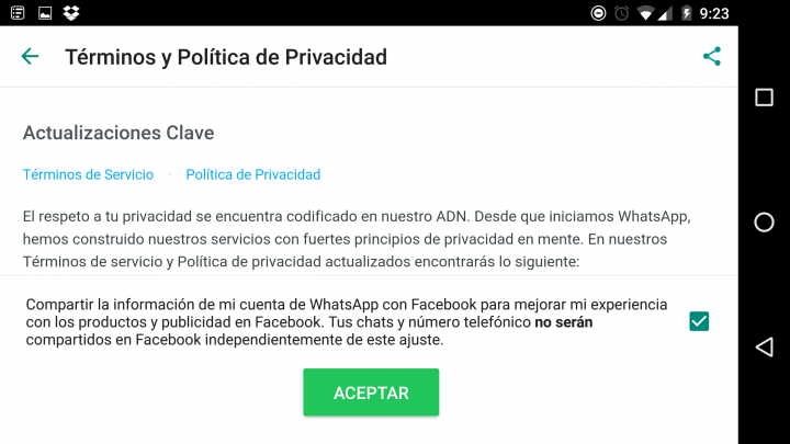 Imagen - WhatsApp compartirá nuestra información con Facebook