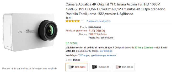 Imagen - Dónde comprar la Xiaomi Yi 4K Action Camera