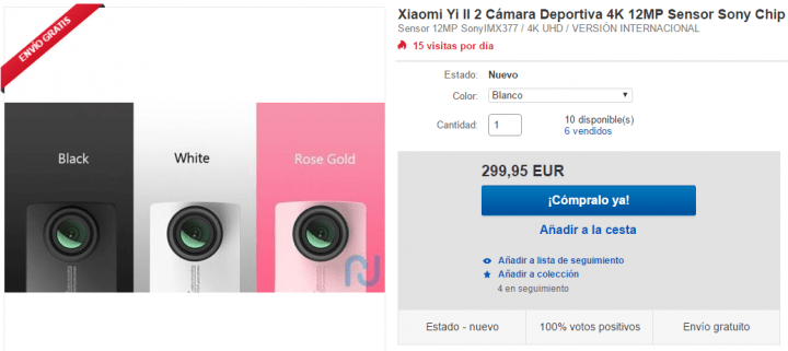 Imagen - Dónde comprar la Xiaomi Yi 4K Action Camera
