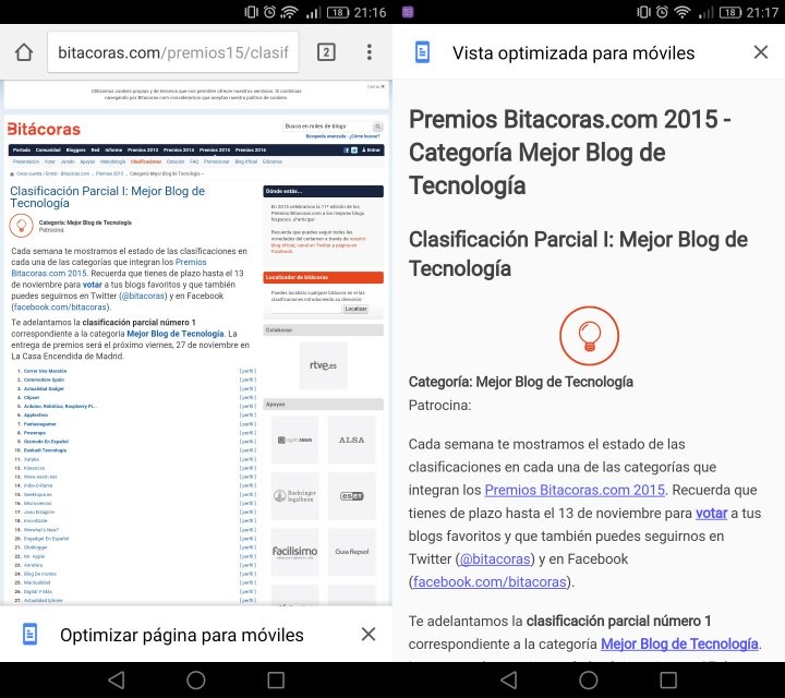 Imagen - Chrome a&ntilde;ade "Optimizar p&aacute;gina para m&oacute;viles"