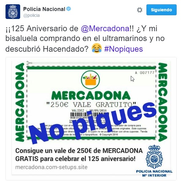 Imagen - Circula una estafa sobre un cheque regalo de Mercadona por su 125 aniversario