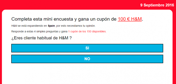 Imagen - Cuidado con el bono de H&amp;M que circula por WhatsApp