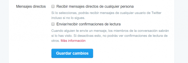 Imagen - C&oacute;mo desactivar la confirmaci&oacute;n de lectura en los mensajes directos de Twitter