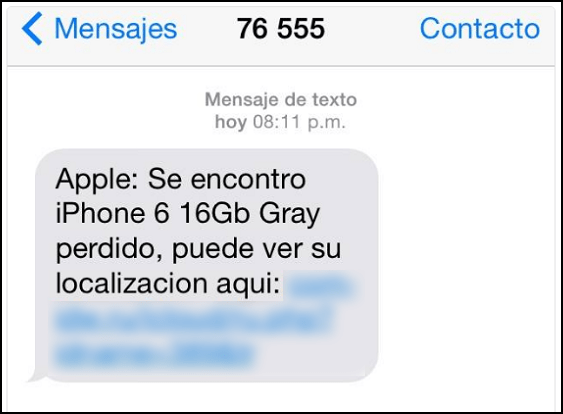Imagen - Un falso SMS alerta de un iPhone perdido para robar los datos de iCloud