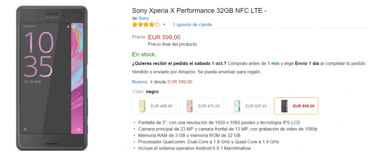 Imagen - D&oacute;nde comprar el Sony Xperia X Performance