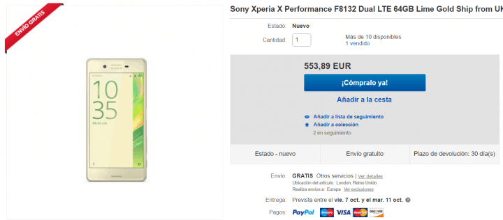 Imagen - D&oacute;nde comprar el Sony Xperia X Performance