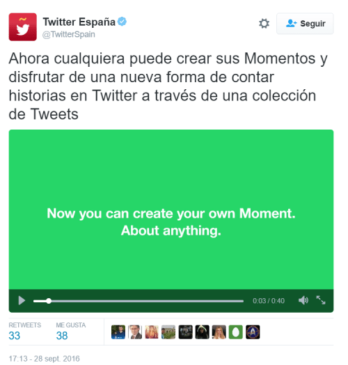 Imagen - Twitter ya permite crear Momentos en España
