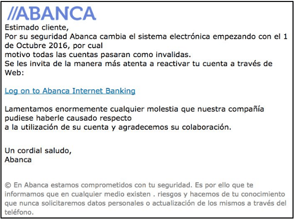 Imagen - Cuidado con los falsos correos de ABANCA