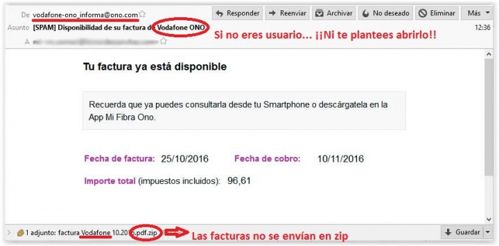 Imagen - Cuidado con las falsas facturas de Vodafone