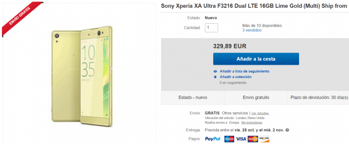 Imagen - D&oacute;nde comprar el Sony Xperia XA Ultra