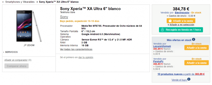 Imagen - D&oacute;nde comprar el Sony Xperia XA Ultra