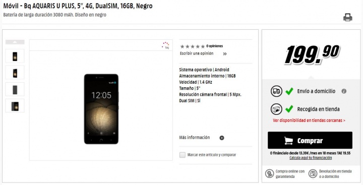 Imagen - Dónde comprar el bq Aquaris U Plus