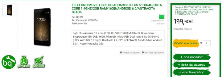 Imagen - Dónde comprar el bq Aquaris U Plus
