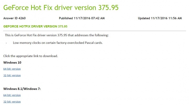 Imagen - Descarga los drivers Nvidia GeForce 375.95 Hotfix