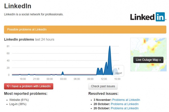 Imagen - LinkedIn est&aacute; sufriendo problemas de funcionamiento