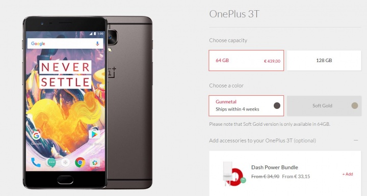 Imagen - OnePlus 3T ya disponible para comprar