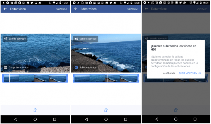 Imagen - Facebook en Android ya permite subir v&iacute;deos en calidad HD
