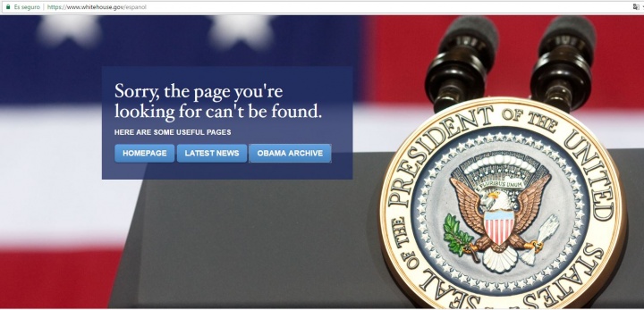 Imagen - Donald Trump elimina la secci&oacute;n en espa&ntilde;ol de la p&aacute;gina web de la Casa Blanca