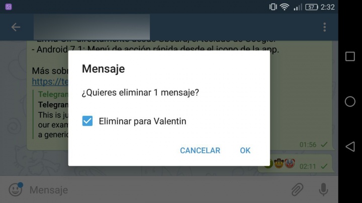 Imagen - Telegram ya permite deshacer el env&iacute;o de mensajes