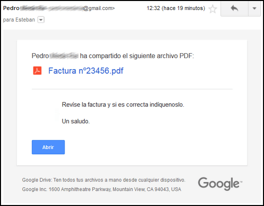 Imagen - Cuidado con la falsa factura que llega en nombre de Google