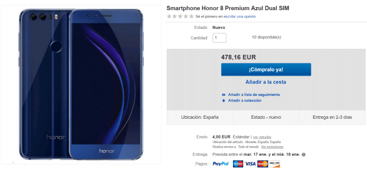 Imagen - D&oacute;nde comprar el Honor 8 Premium
