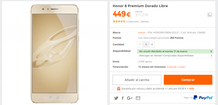 Imagen - D&oacute;nde comprar el Honor 8 Premium