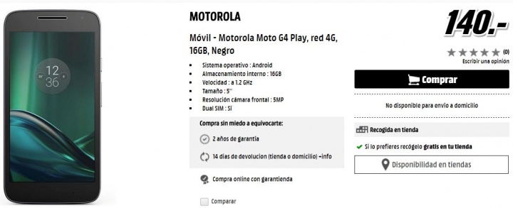 Imagen - 7 tiendas d&oacute;nde comprar el Moto G4 Play