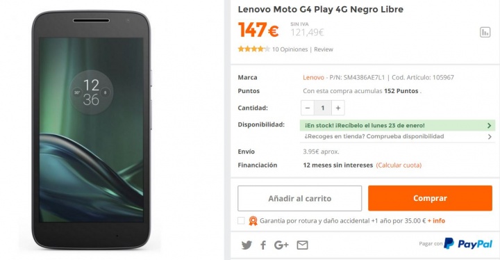 Imagen - 7 tiendas d&oacute;nde comprar el Moto G4 Play