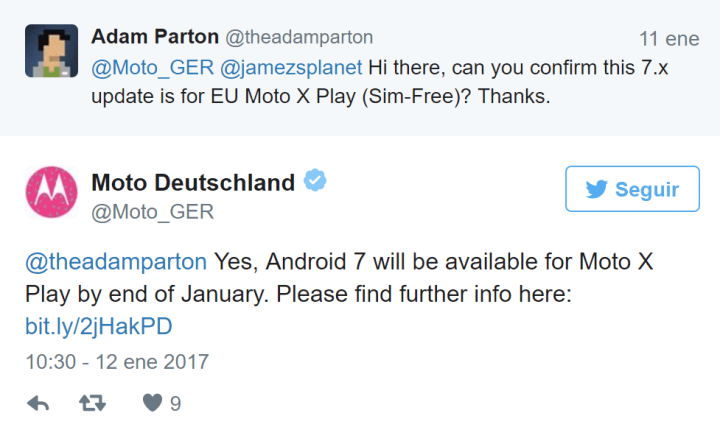 Imagen - Moto X Play tendr&aacute; Android 7 Nougat a finales del mes de enero