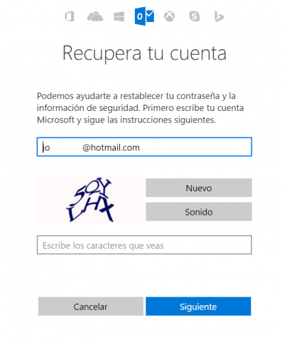 Imagen - Cómo recuperar la contraseña de Hotmail