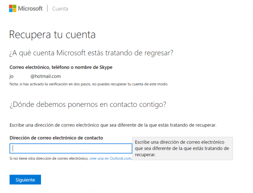 Imagen - Cómo recuperar la contraseña de Hotmail