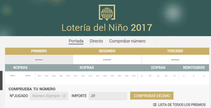 Imagen - C&oacute;mo comprobar la loter&iacute;a del Ni&ntilde;o 2017 por Internet